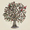 6.25" Brass Kalpavriksha Tree Idol with Multicolor Jewellery Stone Detailing - Luxeartisanship