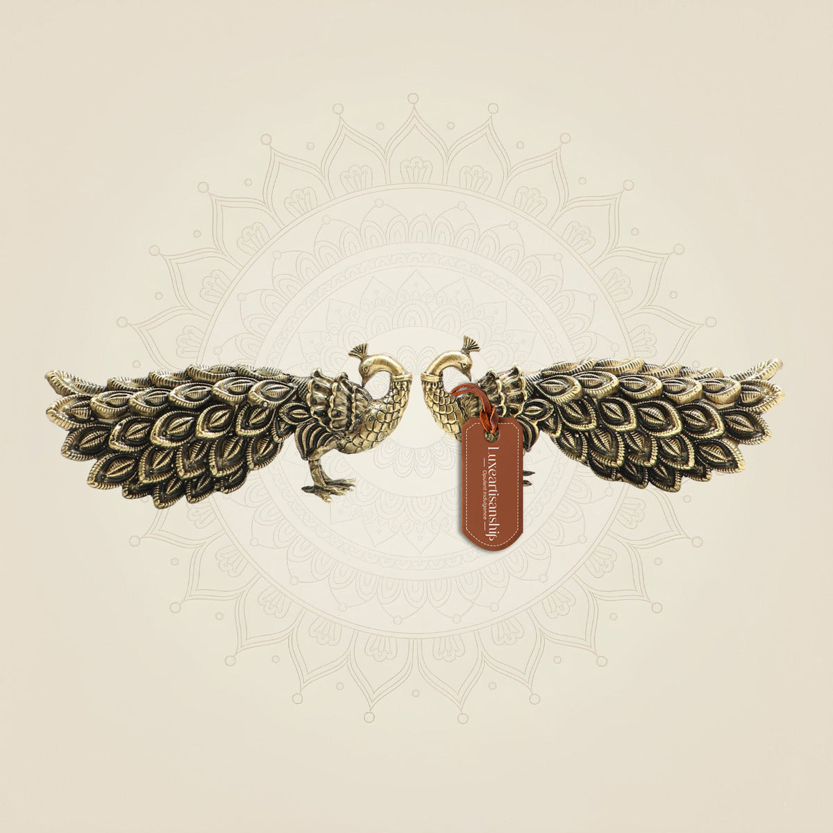 2" Brass Peacock Pair - Fine Modern Art Decorative Collectible