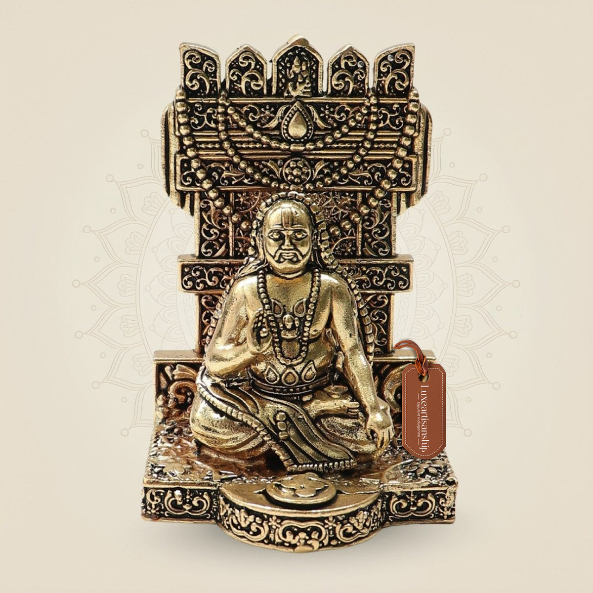 Brass Raghavendra Swamy Idol 4" - Handmade for Devotion