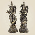 Superfine Radha Krishna Brass Idol Pair – Premium Handcrafted Statue 8.75"