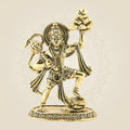 Brass Hanuman Lifting Sanjeevani Mountain – 3″ - Superfine Miniature Idol