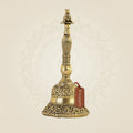 Brass Nandi Pooja Bell– 3.75" Handcrafted Light Ghanti for Mandir & Rituals