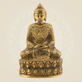 Meditation Buddha Brass Idol | Dhyan Mudra Life Story Decorative Statue 5.25"