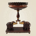 Brass Urli with Elephant Stand – 21" Handcrafted Décor for Festive Spaces