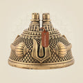 Brass Charan Paduka 1.75"– Sacred Goddess Divine Feet for Puja & Spiritual Decor