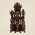 7.75" Copper Dashavatara Vishnu Idol – Handcrafted Statue with Tirupati Balaji at Center - Luxeartisanship