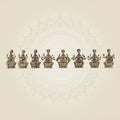 Brass Ashtalakshmi Idol Set – 8 Goddess Statues with Lotus Base 3" Each