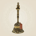 Handcrafted Pure Brass Pooja Bell 4.5" for Temple & Daily Ritual Use