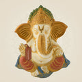 Wall Hanging Ganesha Idol 10″ – Pure Brass Statue with Mud Finish Handcrafted