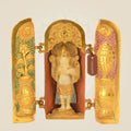 Folding Ganesha Temple 7.5″ – Mud Finish Brass Handcrafted Decorative Showpiece
