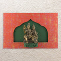 Shiv Parivar Brass Idol with Stylish Wall Frame 12"- Divine Decor & Blessing Gift