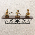 Tribal Musician Figurines on Wall Shelf 16"• Artistic Decor for Living Room