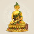 6.5" Hand-Painted Brass Buddha Statue – Vastu Idol for Calm Decor