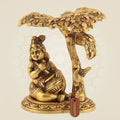 Ladoo Gopal Idol 5" – Krishna Under Tree Pure Brass Murti for Pooja Decor