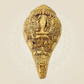 Brass Vishvarupa Vishnu Blowing Shankh 3.5" – Spiritual Décor for Positive Energy