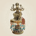 Brass Varaha Dev on Chowki 7.5" Inspired by Vishnu Incarnation
