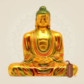 Hand-Painted Brass Buddha Statue 8"– Decorative Idol for Peaceful Home Vibe