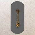 Brass Ganesh Ghee Spoon Wall Art 17"– Decorative Wall Frame for Ritual or Display