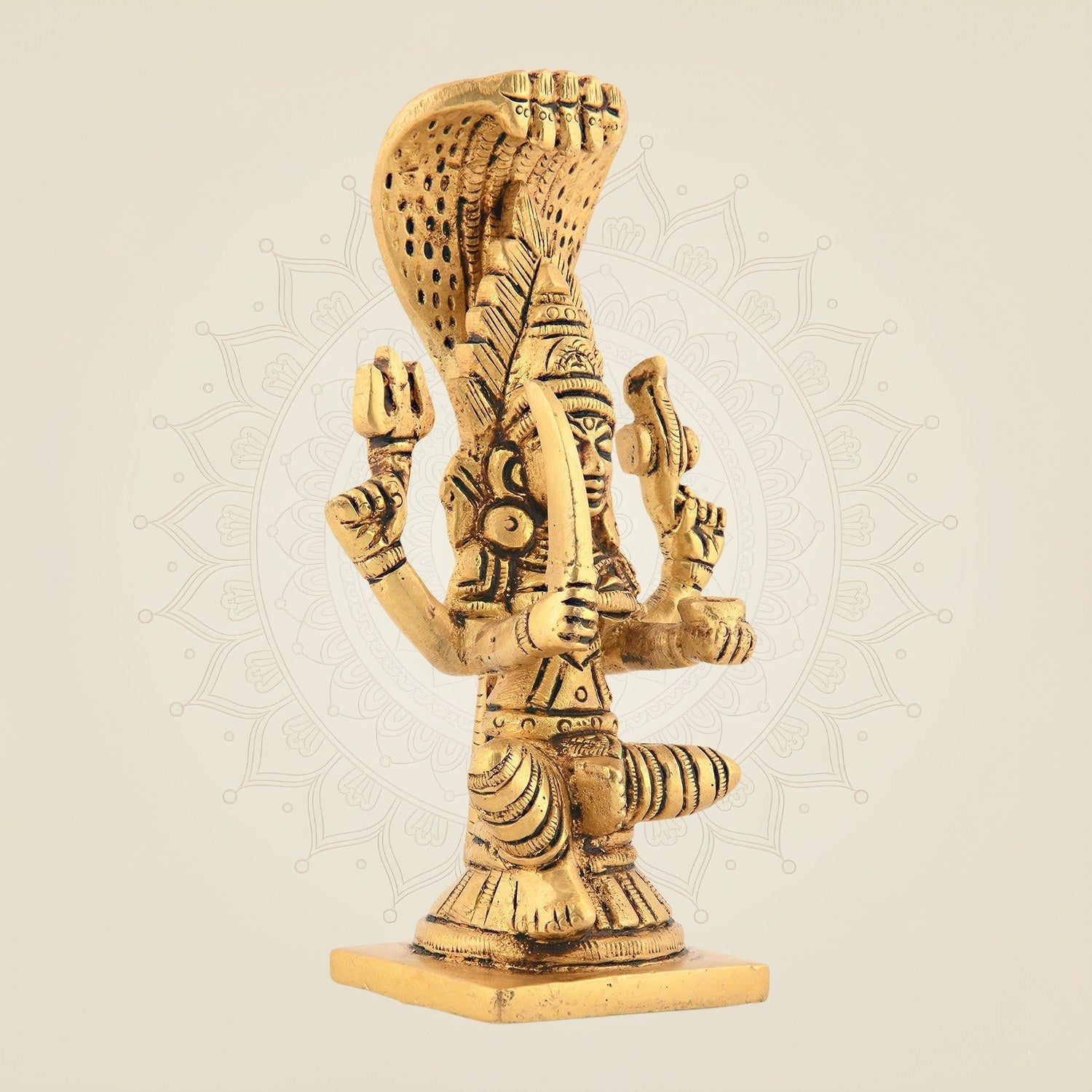Mariamman Idol 5.25"– Handcrafted South Indian Durga Statue for Home Temple & Good Luck
