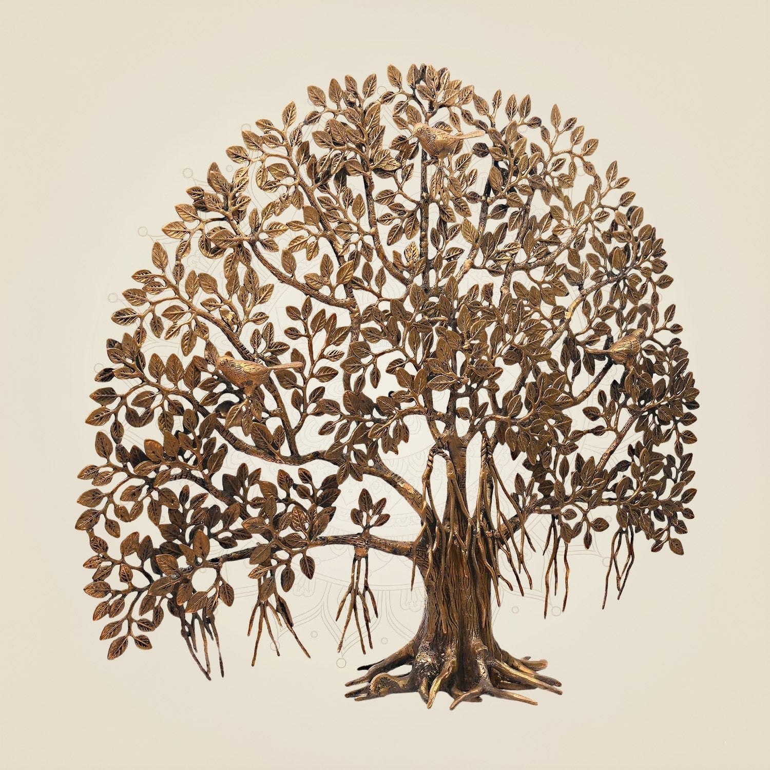 Elegant Kalpavriksha, Tree of Life Wall Decor 28" – Stunning Metal Art for Home or Office