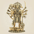 5" Brass Panchmukhi Hanuman Idol – Ten-Armed Superfine Standing Statue