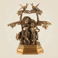 Handcrafted Brass Radha Krishna Idol with Tree 12" – Divine Decor for Home & Pooja