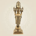 Welcome Lady Brass Diya 12" – Traditional Deepak Idol for Door Entrance
