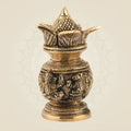 Brass Kalash with Coconut 6" – Handcrafted Traditional Pooja Pot