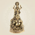 Laxmi Kuber Idol 10.25" – Handcrafted Pure Brass Murti for Wealth & Decor