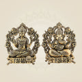 Ganesha Laxmi Brass Idol Pair 5.25" – Singhasan Lightweight Statues