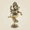 Dancing Ganesha Brass Idol 5"– Handcrafted Hindu Deity Statue