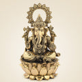 Pure Brass Chaturbhuj Ganesh