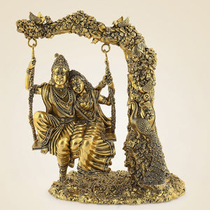 Pure Brass Radha Krishna