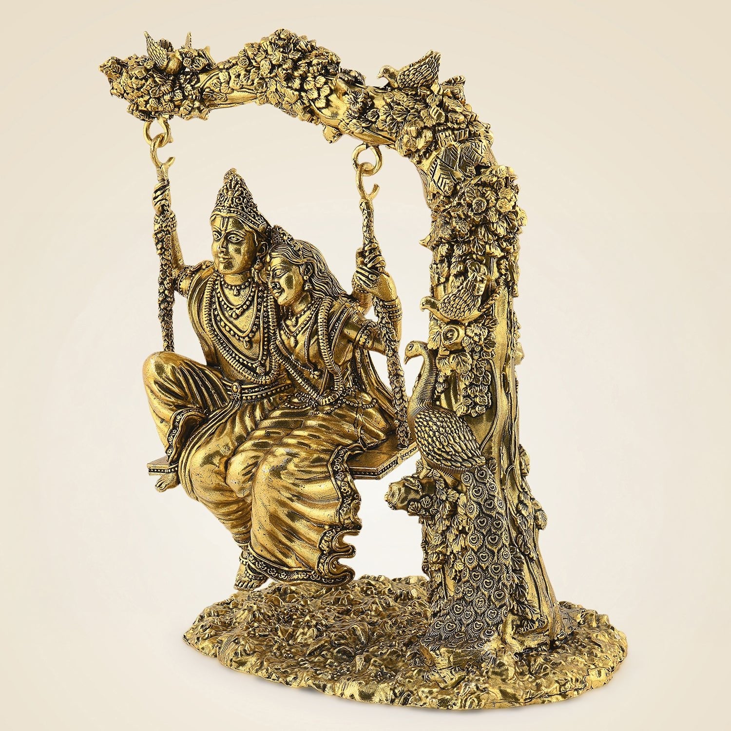 Pure Brass Radha Krishna