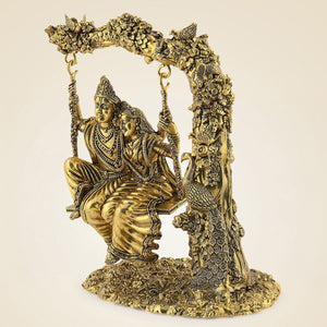 Pure Brass Radha Krishna
