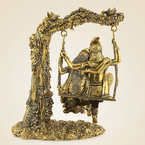 Pure Brass Radha Krishna