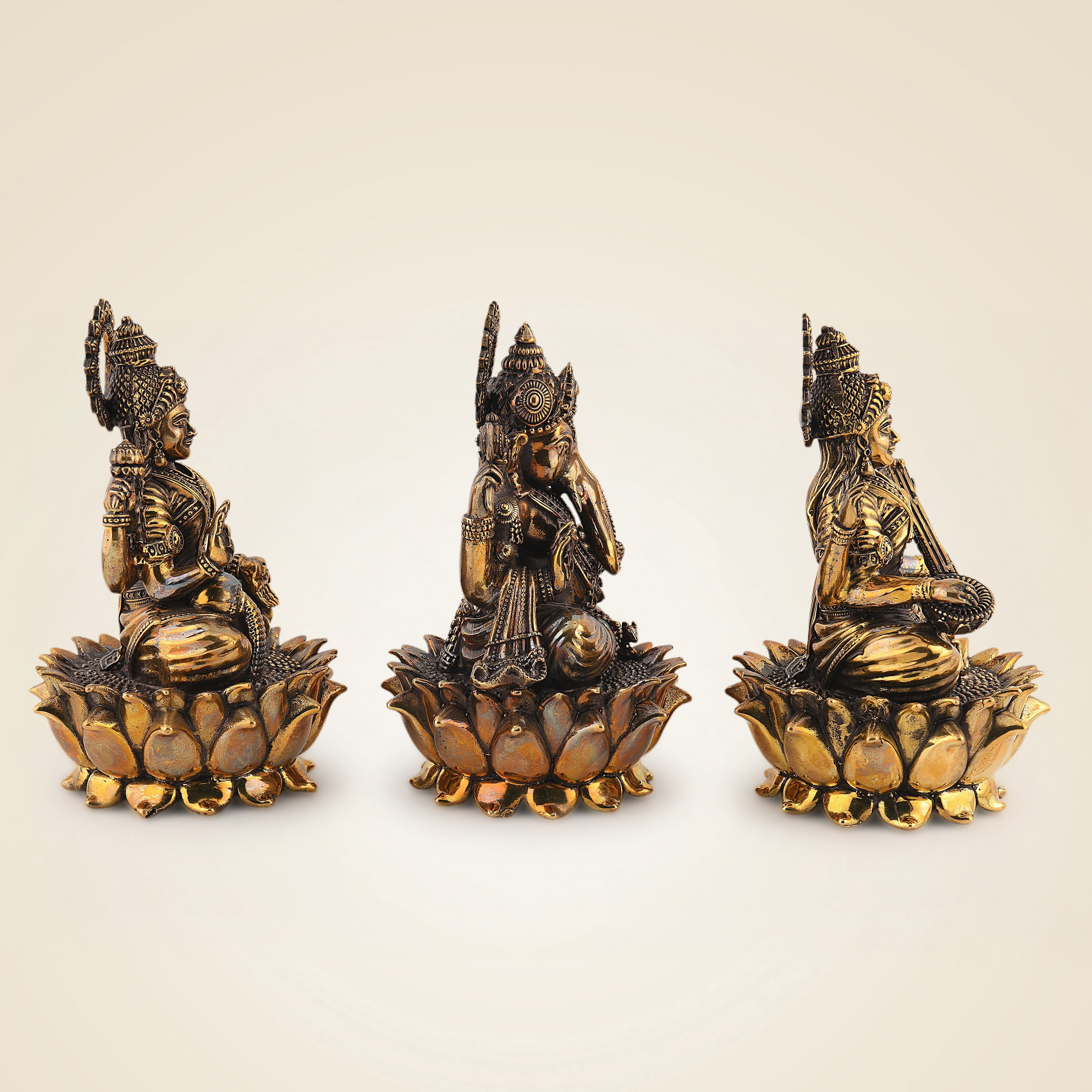 Brass Ganesh Laxmi Saraswati