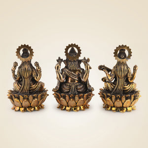 Brass Ganesh Laxmi Saraswati