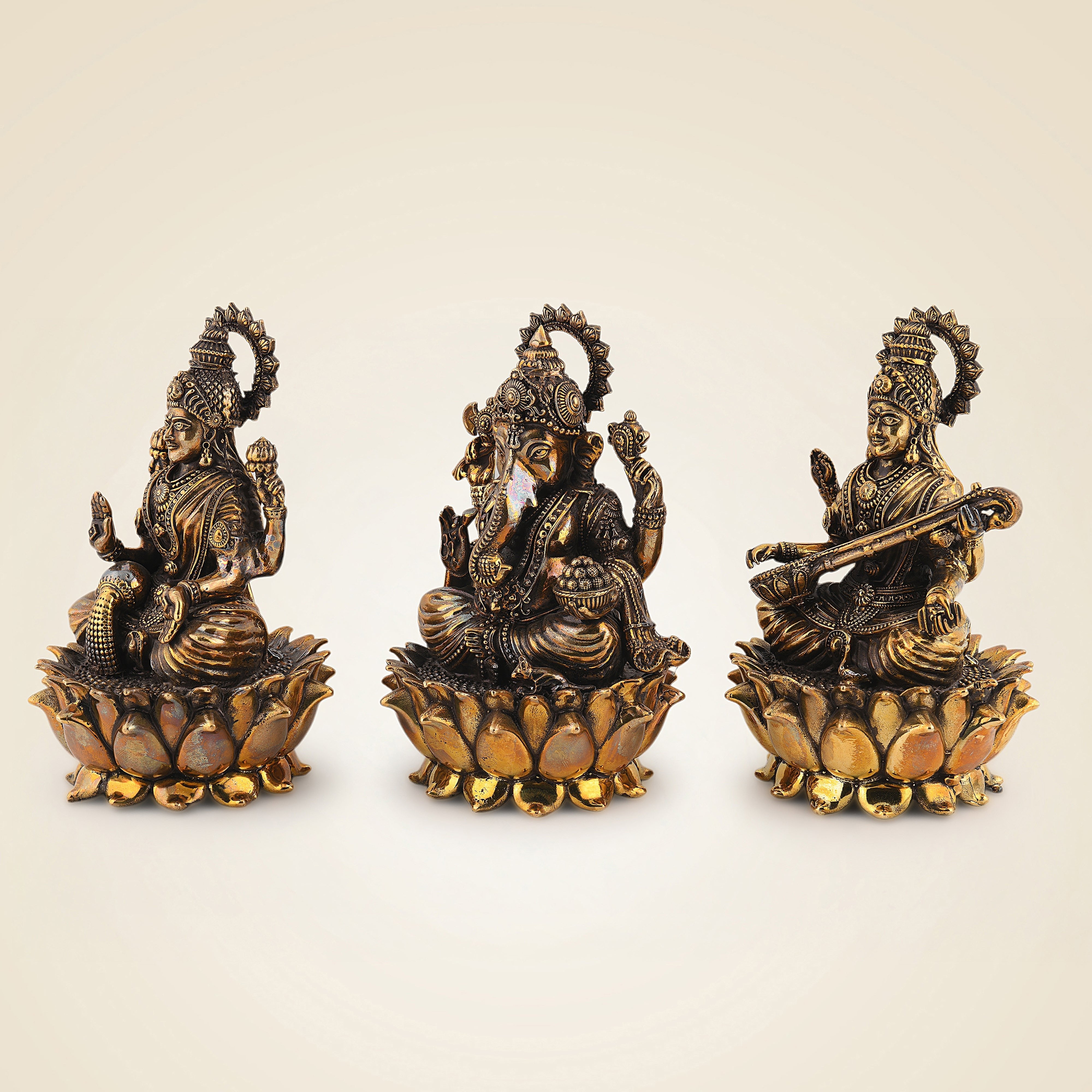 Brass Ganesh Laxmi Saraswati