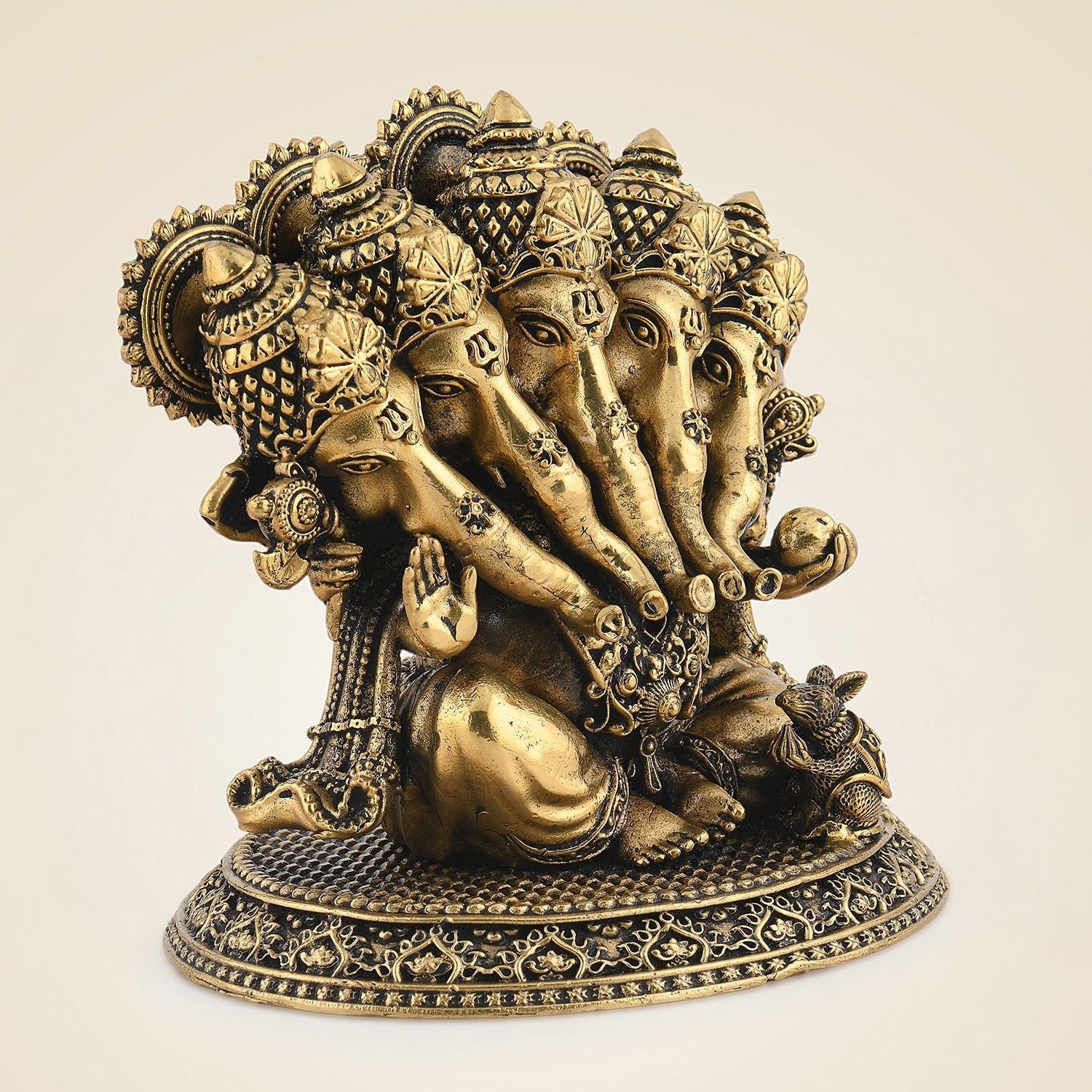 Brass Panchmukhi Ganesh