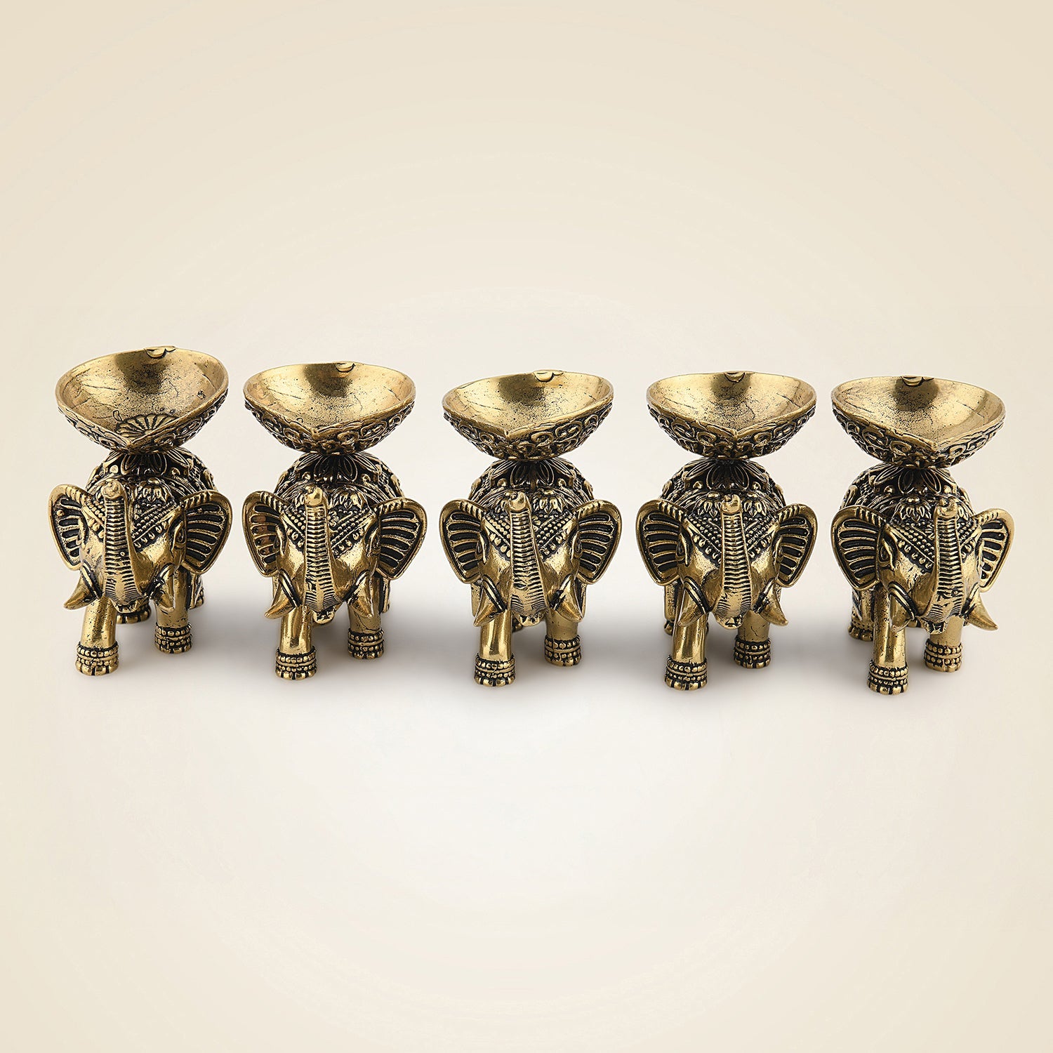 Brass Elephant Diya