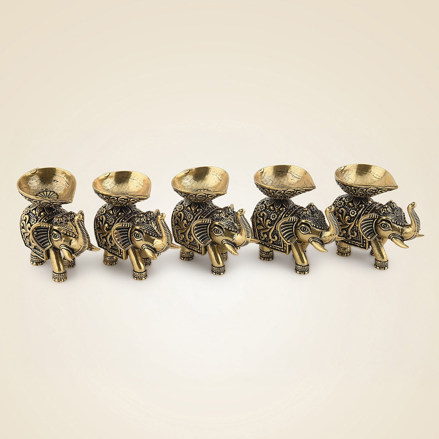 Brass Elephant Diya