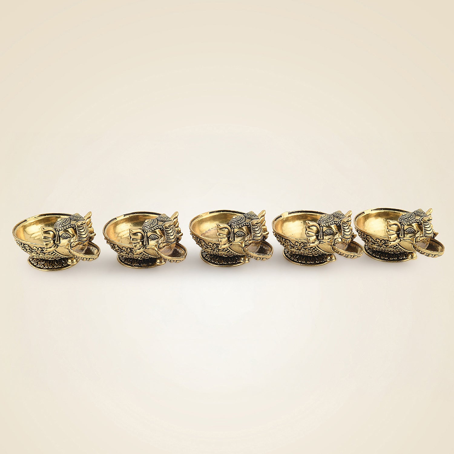 Brass Elephant Diya