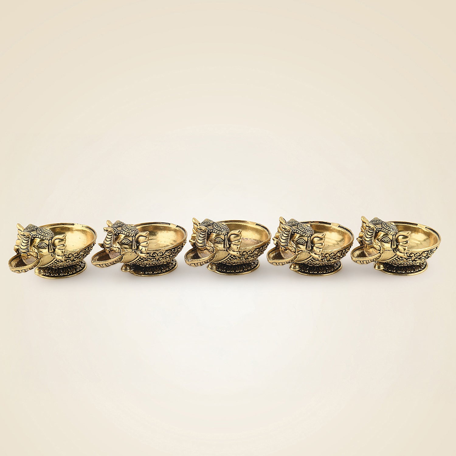 Brass Elephant Diya