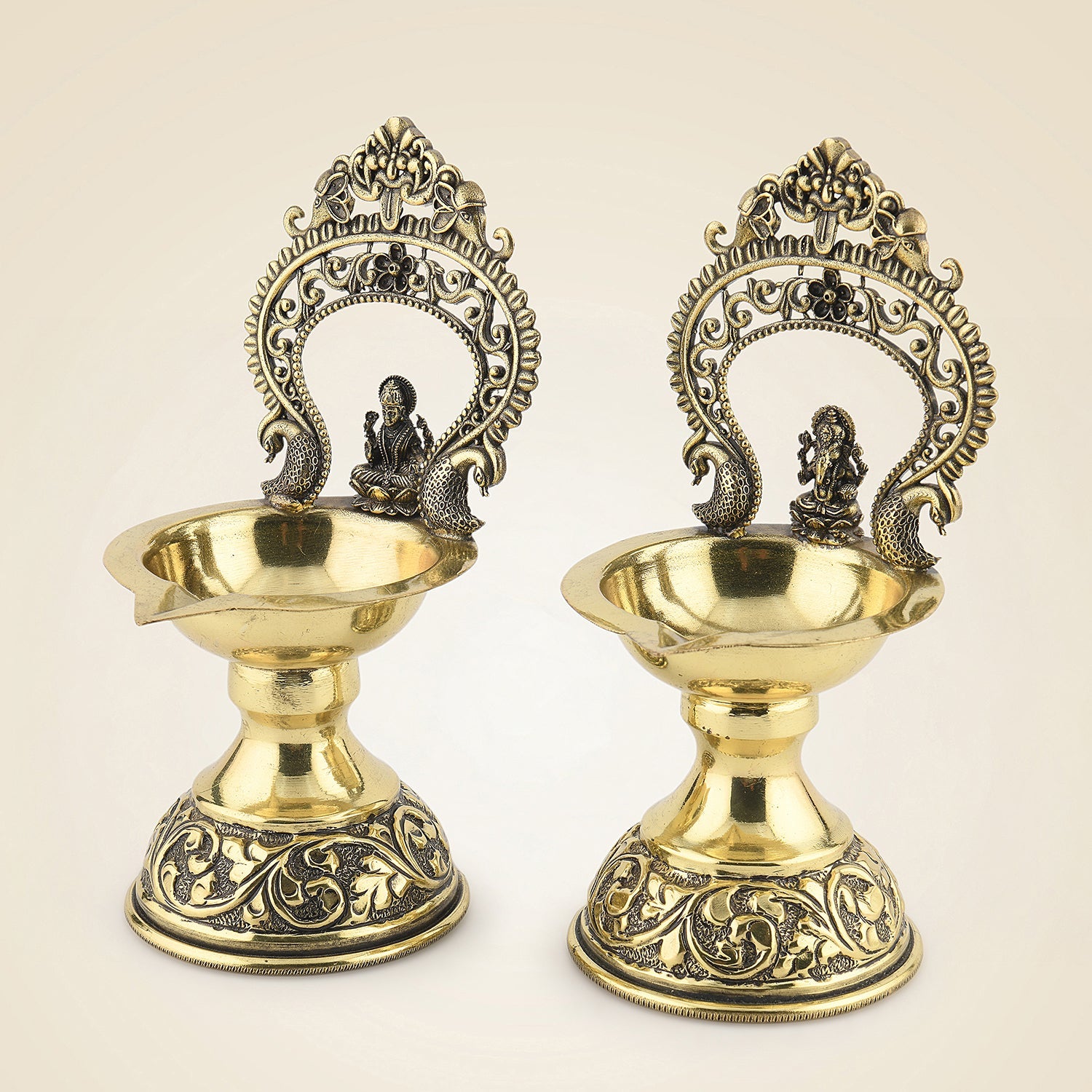 Brass Ganesh Laxmi Diya