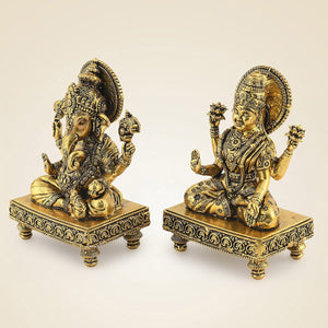 Brass Ganesh Laxmi