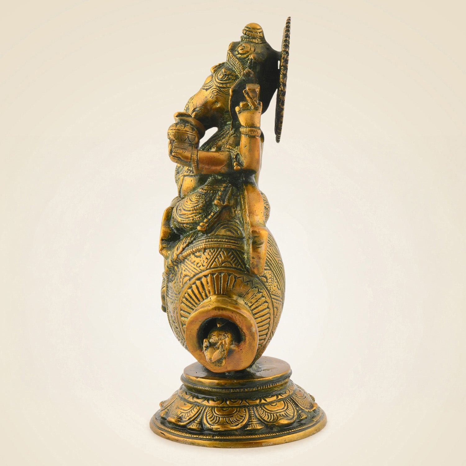 Brass Ganesha On Matka