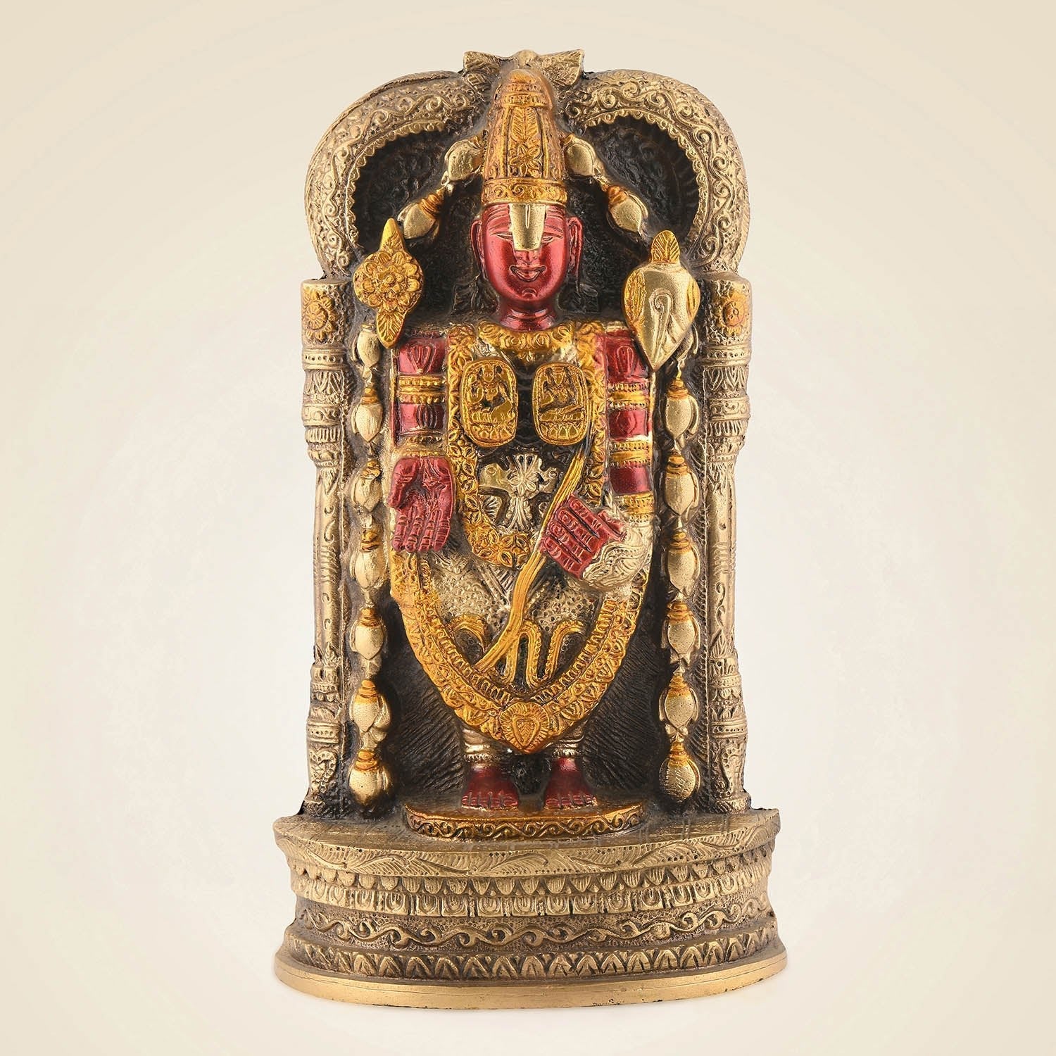 Lord Balaji Statue – 11.75" Multicolor Venkateswara Idol from Tirupati
