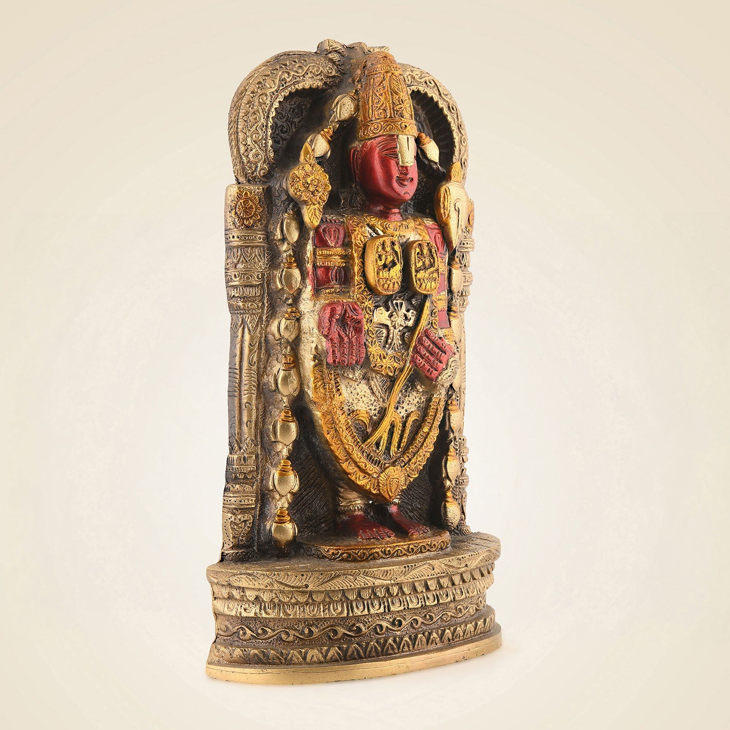 Lord Balaji Statue – 11.75" Multicolor Venkateswara Idol from Tirupati