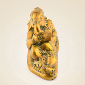 Brass Book Reading Ganesha